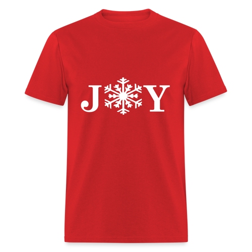 Joy Snowflake O Christmas T-Shirt - red