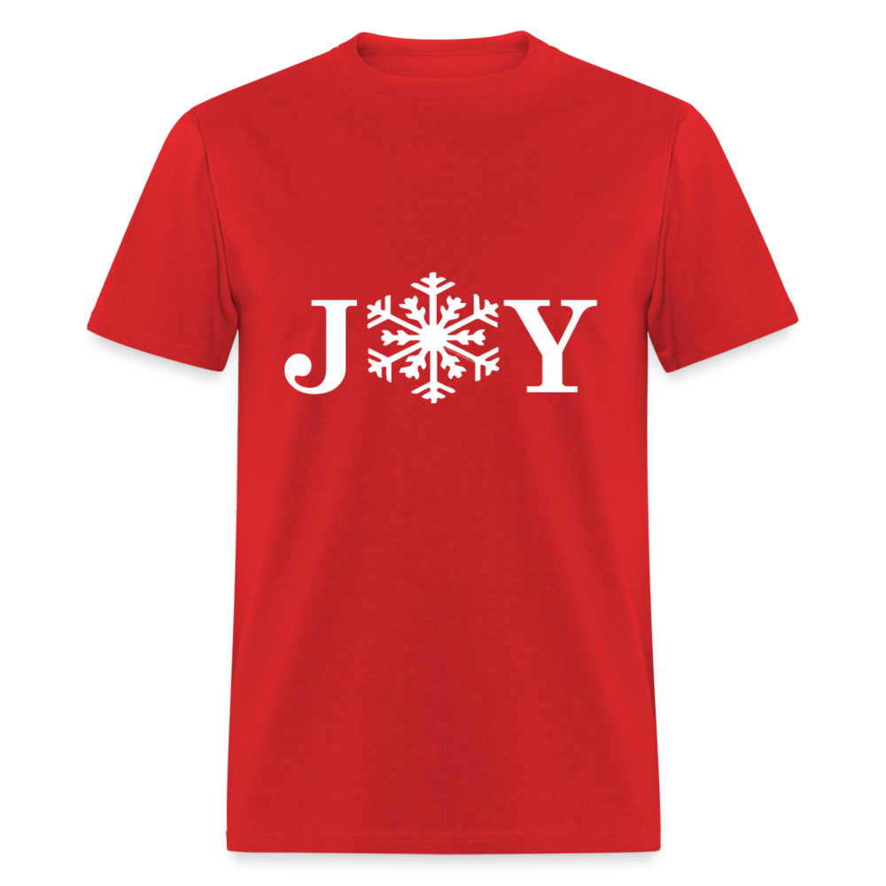 Joy Snowflake O Christmas T-Shirt - red