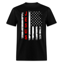 Load image into Gallery viewer, jesus shirt for men women american flag christian t shirts patriotic conservative tshirts - black