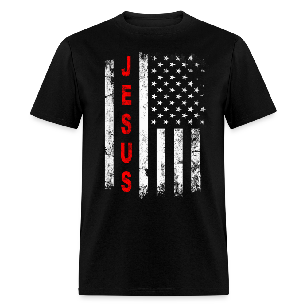 jesus shirt for men women american flag christian t shirts patriotic conservative tshirts - black