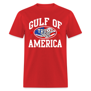 Gulf of USA America Trump 2025 Patriotic Flag Donald Trump T-Shirt - red