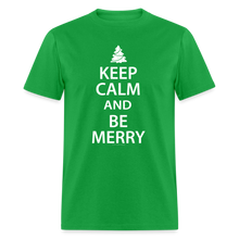 Load image into Gallery viewer, Keep Calm and Be Merry Christmas Shirt - bright green