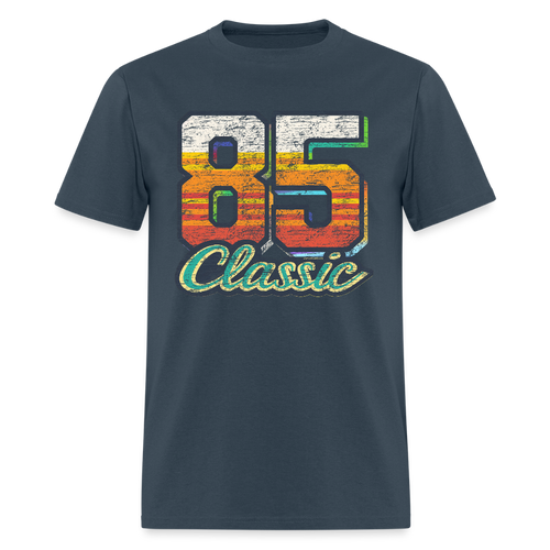Vintage Year 1985 Classic 80s 40th Birthday Gift Retro T-Shirt -  blue dusk
