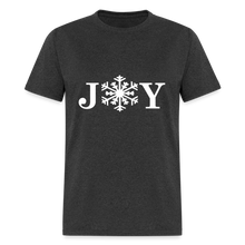 Load image into Gallery viewer, Joy Snowflake O Christmas T-Shirt - heather black