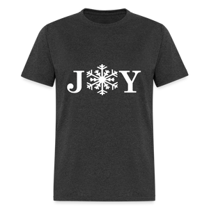 Joy Snowflake O Christmas T-Shirt - heather black