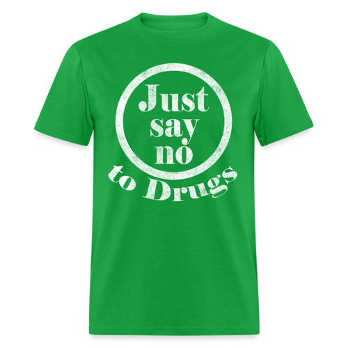 Retro 80's Just Say No to Drugs T-Shirt - bright green