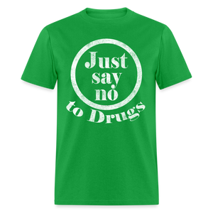 Retro 80's Just Say No to Drugs T-Shirt - bright green