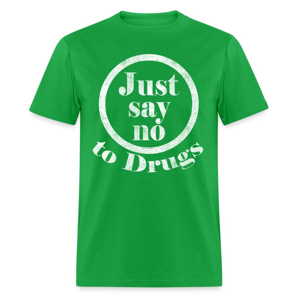 Retro 80's Just Say No to Drugs T-Shirt - bright green