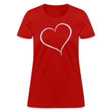 Load image into Gallery viewer, Cute Red Heart Outline Valentines Day Shirt - red