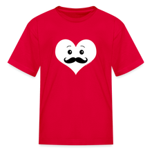 Load image into Gallery viewer, Cute Mustache Heart Valentines Day Shirt for Boys Kids Adult - red