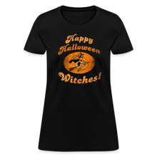 Load image into Gallery viewer, Happy Halloween Witches Cute Womens Vintage T-Shirt - black