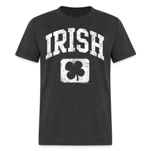 Vintage Irish St Patricks Day T Shirt - heather black