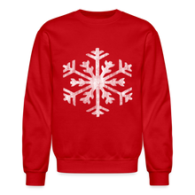 Load image into Gallery viewer, Big Giant Snowflake on Red Christmas T-Shirt - red