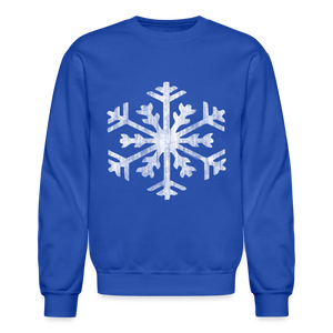 Big Giant Snowflake on Red Christmas T-Shirt - royal blue