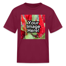 Load image into Gallery viewer, Custom Personalized Photo T-Shirt Create Your Own Kids Gift - burgundy