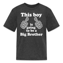 Load image into Gallery viewer, Kids Thumbs This Boy is Going to Be a Big Brother T-Shirt - heather black