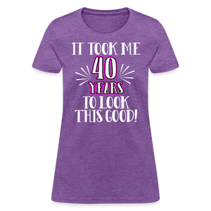 Womens Took Years Birthday Shirt - purple heather