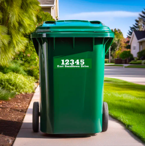 Custom Garbage Bin Trash Can Label Decal Sticker