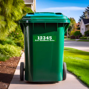 Custom Garbage Bin Trash Can Label Decal Sticker