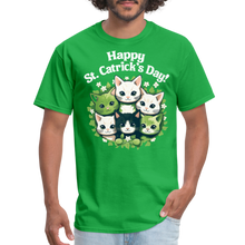 Load image into Gallery viewer, Happy St Catrick;s Day Cute Kitten Friends St Patricks Day Unisex T-Shirt Free Shippingj - bright green