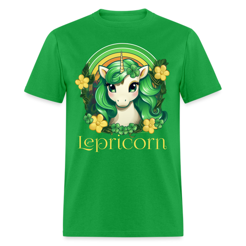 Lepricorn Unicorn St Patricks Day Unisex T-Shirt Free Shipping - bright green