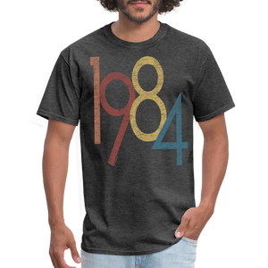 1984 Retro Vintage 40th Birthday Graphic 1980s T-Shirt - heather black