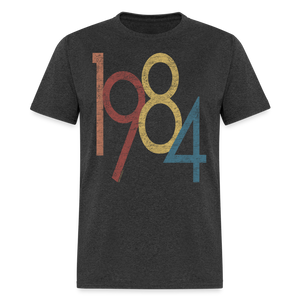 1984 Retro Vintage 40th Birthday Graphic 1980s T-Shirt - heather black