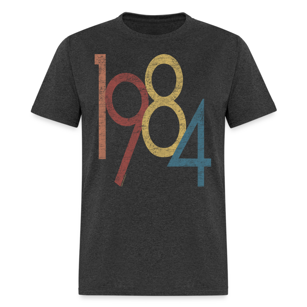 1984 Retro Vintage 40th Birthday Graphic 1980s T-Shirt - heather black