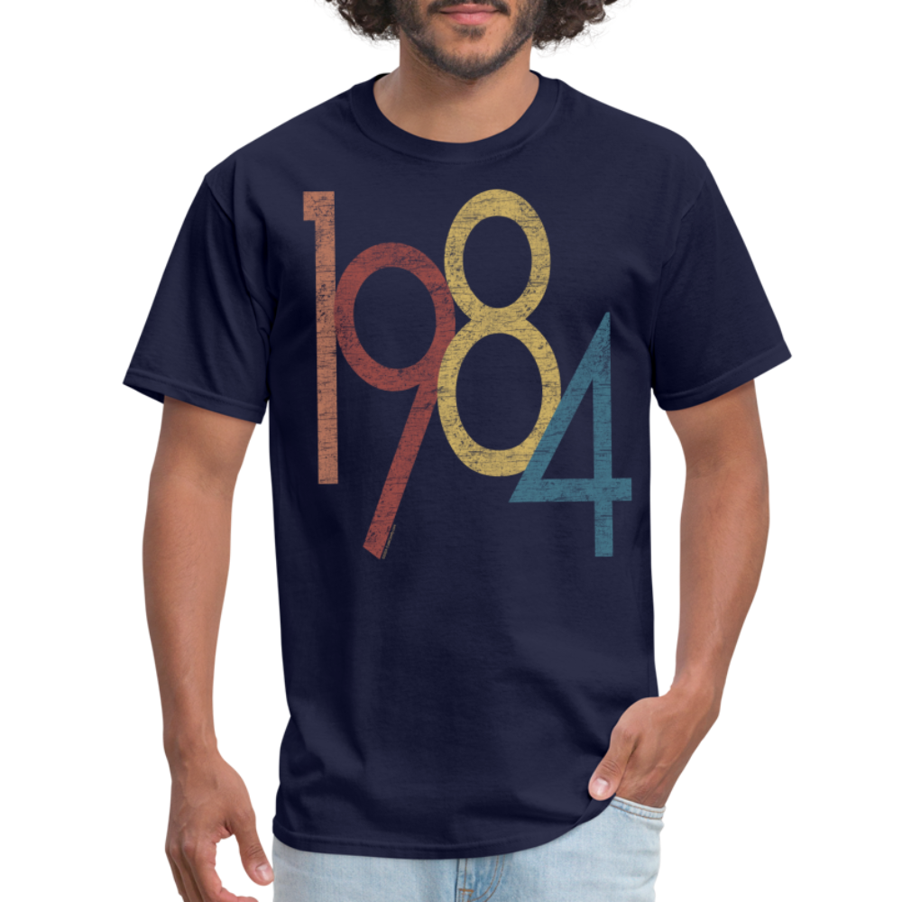 1984 Retro Vintage 40th Birthday Graphic 1980s T-Shirt - navy