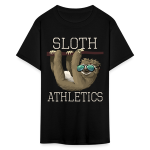 Sloth Athletics Funny Gym Workout Sunglasses T-Shirt - black