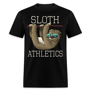 Sloth Athletics Funny Gym Workout Sunglasses T-Shirt - black