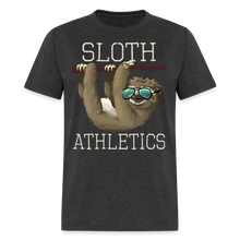 Load image into Gallery viewer, Sloth Athletics Funny Gym Workout Sunglasses T-Shirt - heather black