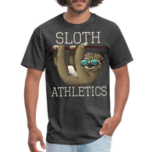 Load image into Gallery viewer, Sloth Athletics Funny Gym Workout Sunglasses T-Shirt - heather black