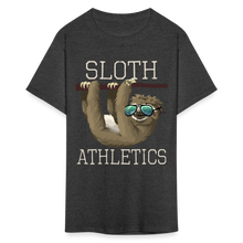 Load image into Gallery viewer, Sloth Athletics Funny Gym Workout Sunglasses T-Shirt - heather black