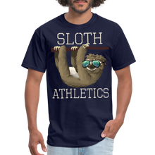 Load image into Gallery viewer, Sloth Athletics Funny Gym Workout Sunglasses T-Shirt - navy