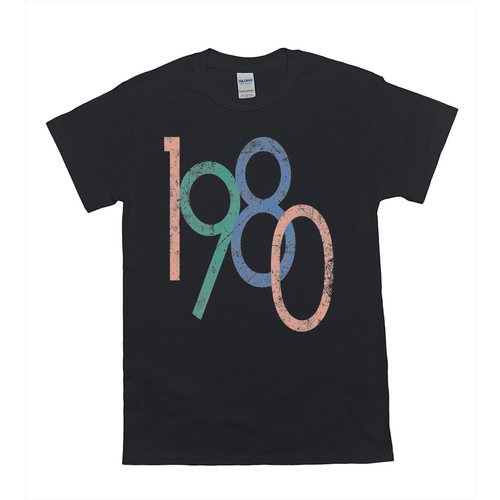 Colorful 1980 Shirt 80s Birthday Gift