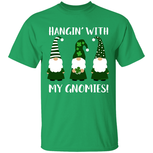 Hangin with my Gnomies Funny Cute St Patricks Day Gnome T-Shirt Unisex Adult Mens Womens