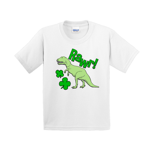 Dinosaur St Patricks Day Shirt Cute Funny T-Rex Dino Rawr
