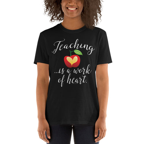 Work of Heart Apple Teacher Appreciation Gift T-Shirt