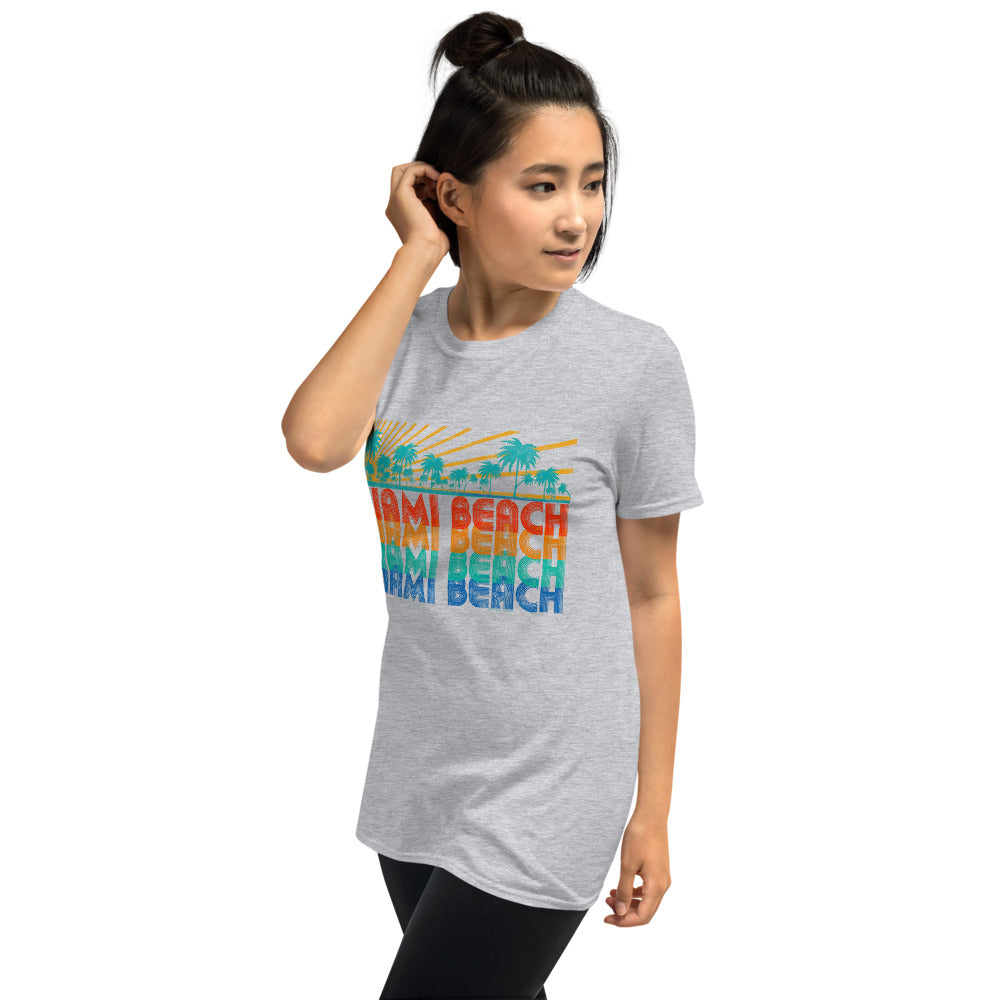 Colorful Retro Palms Miami Beach Florida T-Shirt