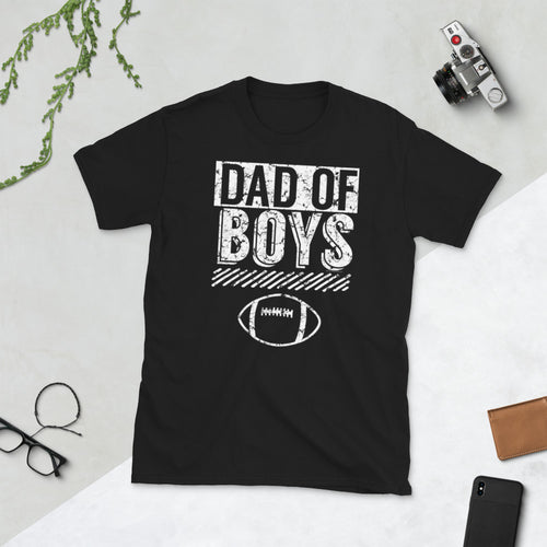 Dad of Boys Shirt with Football Fathers Day TShirt for Dad
