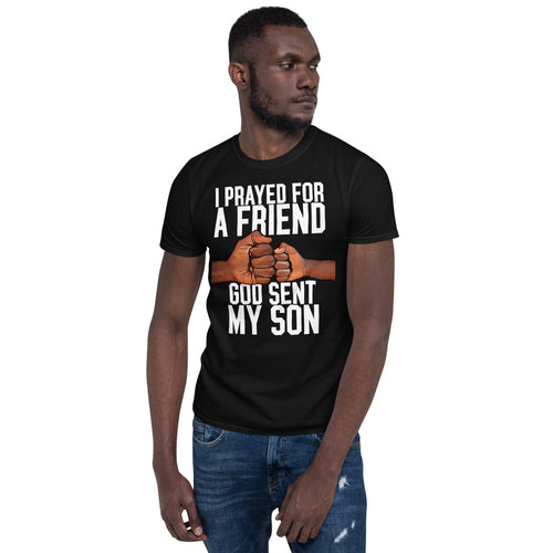 Black Brown Fist Bump Christian Fathers Day T-Shirt