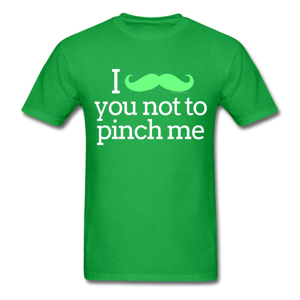 I Mustache You Not To Pinch Me Cute St. Patrick's Day Shirt - bright green