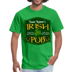 Custom Shirts St Patricks Day Shirt Men Women Unisex Personalized Name Irish Pub Funny Cute Drinking Tee - bright green