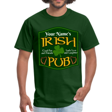 Load image into Gallery viewer, Custom Shirts St Patricks Day Shirt Men Women Unisex Personalized Name Irish Pub Funny Cute Drinking Tee - forest green