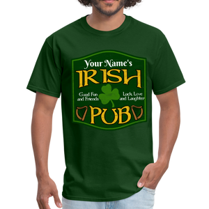 Custom Shirts St Patricks Day Shirt Men Women Unisex Personalized Name Irish Pub Funny Cute Drinking Tee - forest green