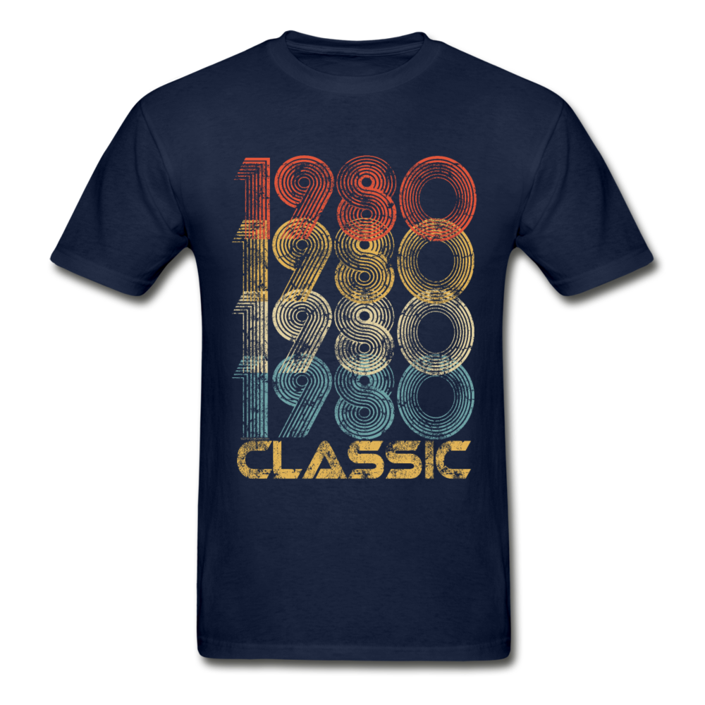 1980 Classic Vintage 40th Birthday T-Shirt - navy
