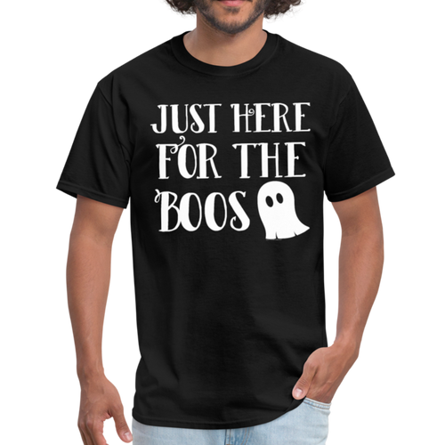 Im Just Here for the Boos Cute Funny Halloween T-Shirt - black