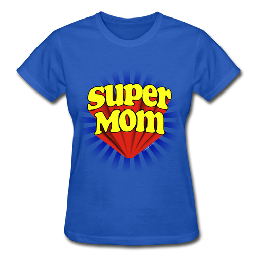 Super Mom Mother's Day Superhero T-Shirt - royal blue