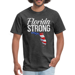 Florida Strong Shirt Patriotic Unisex Mens Womens Hurricane Ian TShirt - heather black